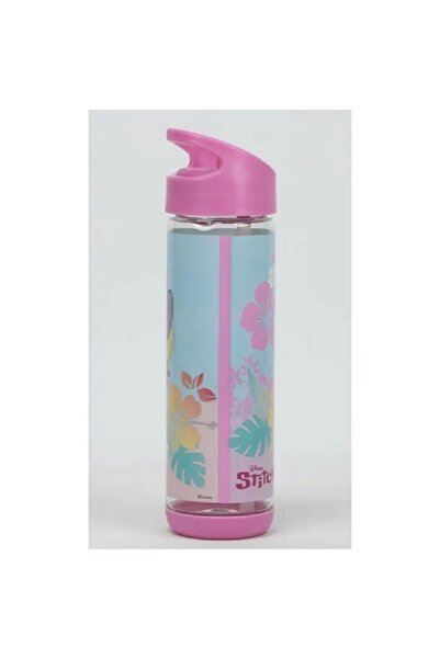 SUNCE Disney Stitch Plastic Water Bottle with Straw Multicolor 500ml