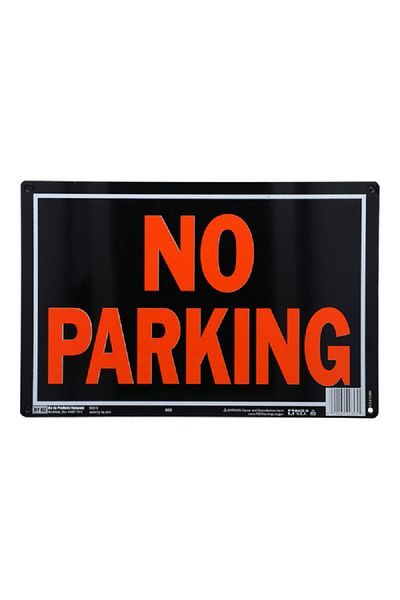 Hy-Ko Weather Resistant Prepunched Mounting Holes Aluminium No Parking Sign Board