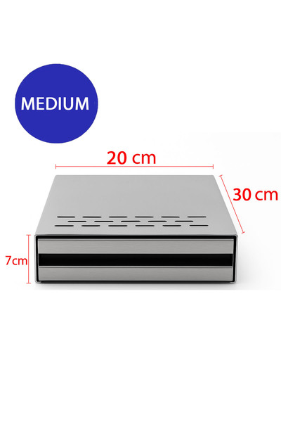 VODİNOX Kahve Çekmecesi Posa Atık Tablası Knock Box ( 20 X 30 X 7 Cm) Medıum ...