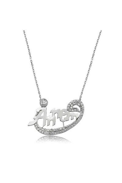 norsary Silver Mom Vav Necklace