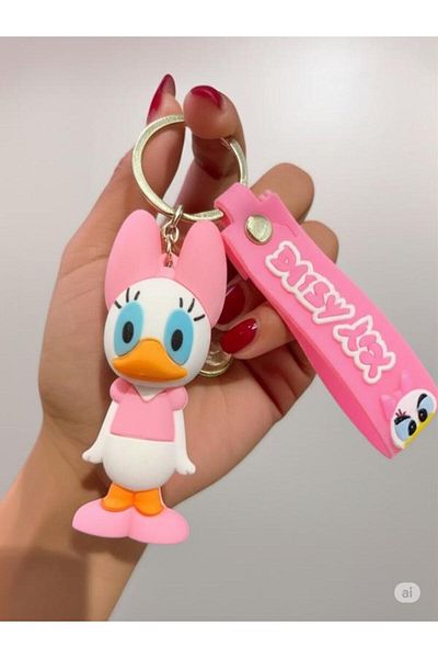 EFAYNU Cute Keychain – Bag & Key Accessory |   Pink Silicone Figure 3D