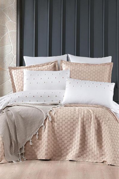 Çeyiz Diyarı Dowry Land Fiona 10 Piece Pique Dowry Set Beige