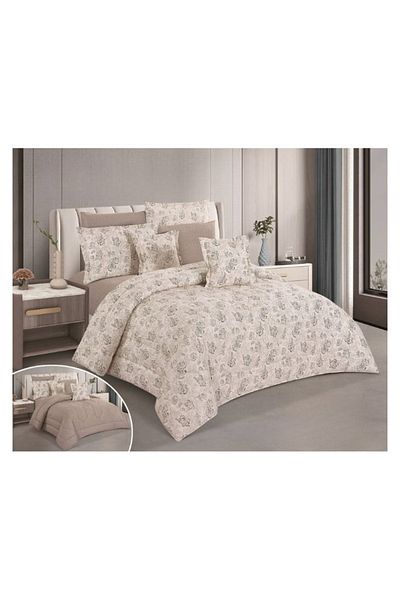 smart home Double-sided comforter set, 8-piece comforter with comfortable inner filling, 8-piece double comforter fits two people's beds