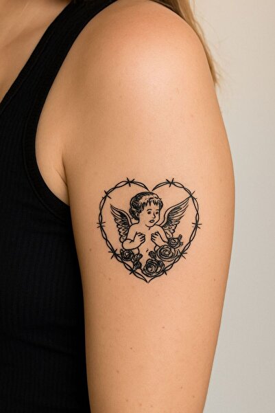 Arescollection 1 ay kalıcı MELEK şeklinde tattoo dövme