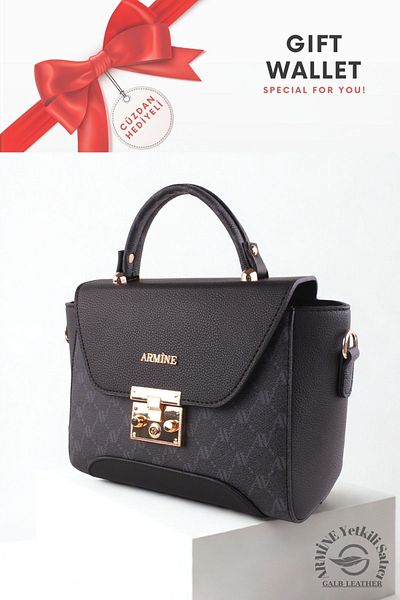 Armine Original Armine Premium Quality Women's Shoulder Bag Suitable for Daily Use 378 Black +1