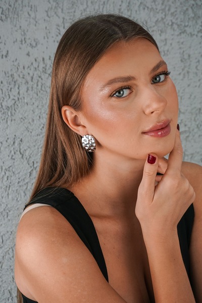 TRENDTAKI modern halka gold kaplama küpe 0300