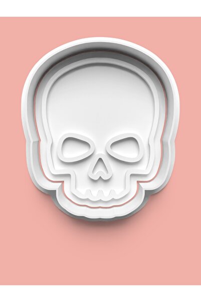 AKTASTORE قالب كوكيز على شكل جمجمة للوجه وهيكل عظمي وقالب لعجينة السكر