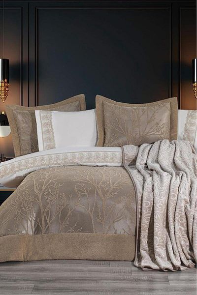 Çeyiz Diyarı Dowry Land Natural 10 Piece Dowry Set with Blanket Beige