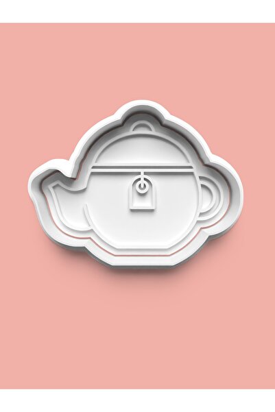 AKTASTORE قالب بسكويت إبريق الشاي وقالب عجينة السكر