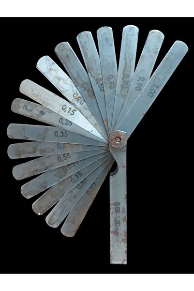 depo haki Vintage Endüstriyel Feeler Gauge Takım