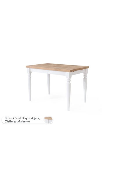 Vivense SEMBOL ÇİZİLMEZ AÇILIR MASA, MEŞE, 120x80