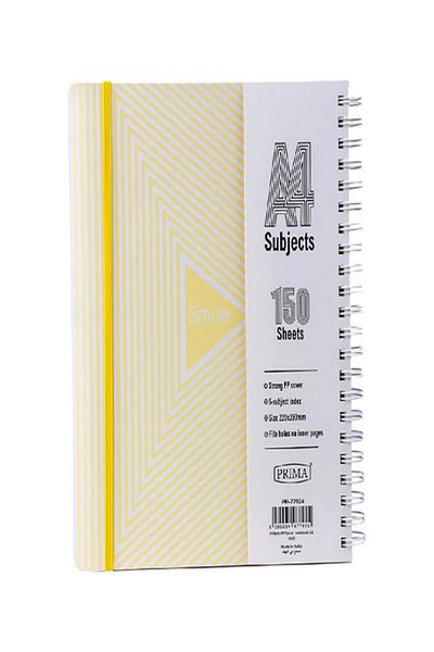 Prima 150-Sheets High Quality Flower A4 Spiral Notebook