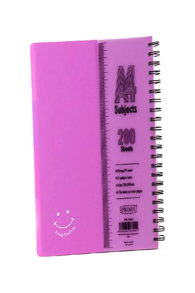 Prima 200-Sheets Soft Bound Cover Hexa A4 Spiral Notebook