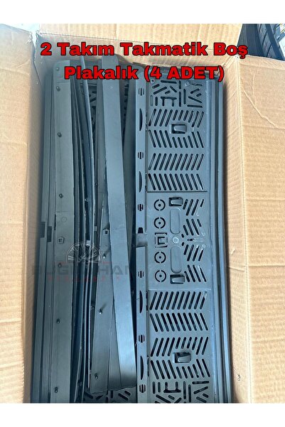 OEM Tüm Araçlara Uyumlu Takmatik Çıtçıtlı Boş Yazısız Plaka A Kalite Hammadde 2 Çift 4 Adet