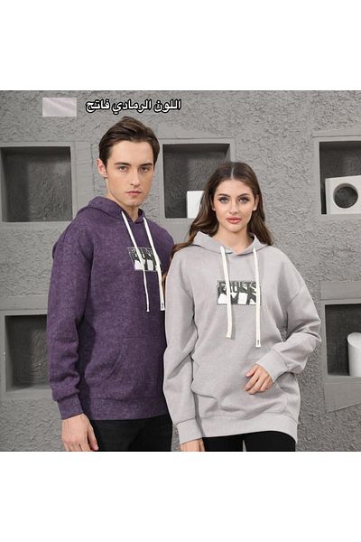 ALANAQA Unisex Oversized Hoodie with Back Print Pullover