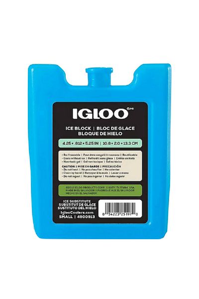 IGLOO MaxCold Re-Freezable Reusable Non-Toxic Cooler Ice Block Blue Small