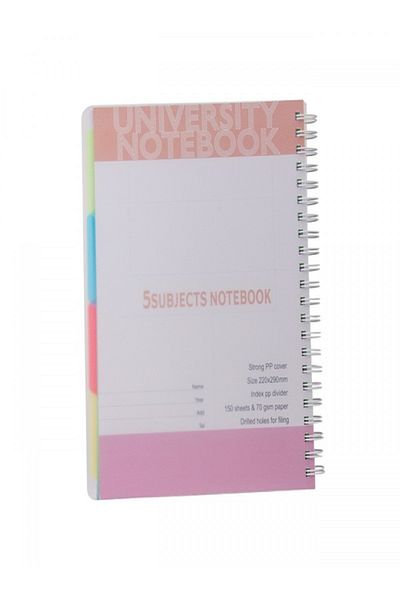 Prima 70-GSM 150-Sheets Index Divider A4 Spiral Notebook