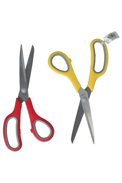 Blazing Ledz Cushion Grip Micro-Serrated Edge Scissor Assorted Color 8.5inch