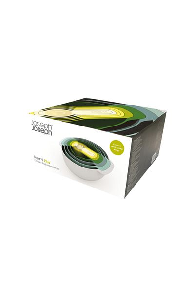 JOSEPH 9-Piece Dishwasher Safe Plus Nesting Polypropylene Bowl Set Multicolor