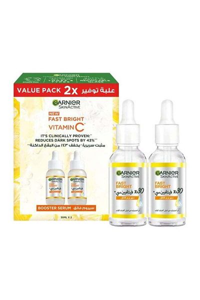 Garnier Fast Bright Vitamin C Booster Serum Value Pack 30ml*2