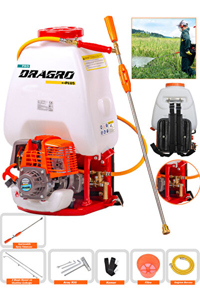 Dragro Alman Pülverizator 25 Litre Sırt Tipi Benzinli Motorlu İlaçlama Makine...