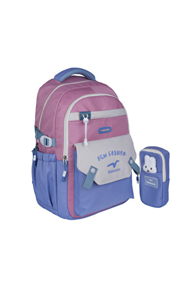FATELLA Relaxion Children's Pink Color Korean Style Waterproof School Backpac...