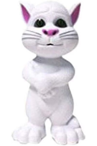 Toybox Toys-Box Smart Talking Tom Cat - White, Interactive Plush Toy