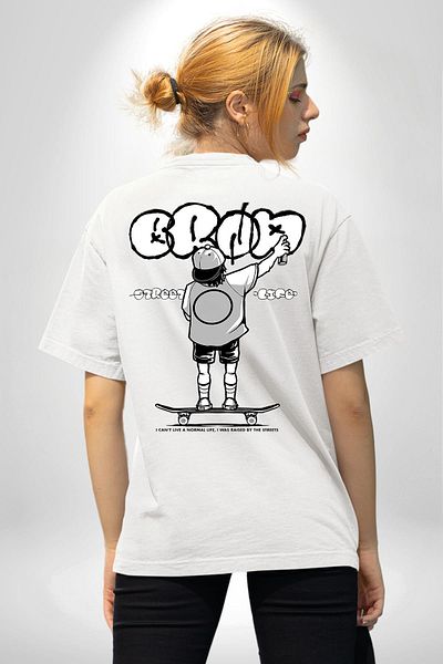Angemiel Non-Real Magic Solutions Magic and Belief White Oversize Women Men Front and Back Printed T-Shirt