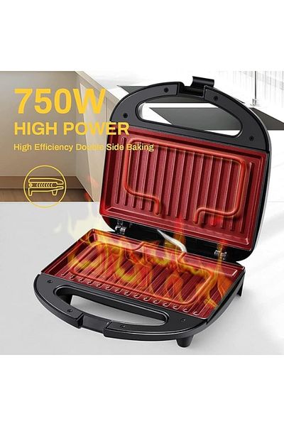 DLC D LC 2 Slice Non-Stick Sandwich Grill 750w Sandwich Maker & Panini Presses With Handle