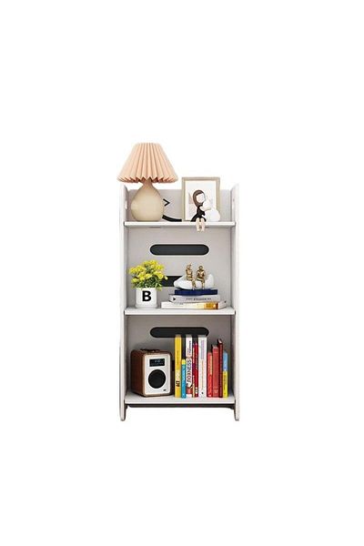 FOXMAG24 Noptieră pentru dormitor, MDF, 25×50 cm, pentru depozitare și organizare, finisaj mat, alb