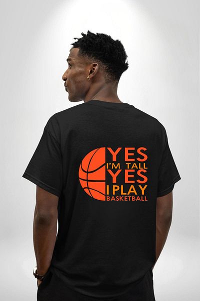 Angemiel Basketball Lovers Special Black Oversize Women's Men's Front and Back Printed T-Shirt
