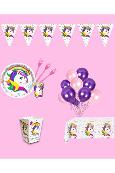 Evabrite Σετ για πάρτι γενεθλίων Unicorn για 32 άτομα - Unicorn Concept