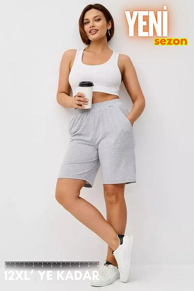 vladivosto Unisex Loose Fit Bermuda Wide Fit Knee Length Summer Shorts / 2 to 12XL Wide Size Range