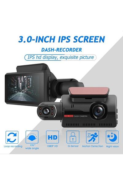 Singlait Car camera Singlait DVR AGXX01-75, 1296p, 3", wide angle, night vision, G-sensor, parking