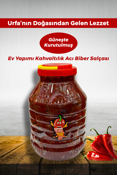 KERVAN İSOT SARAYI Kahvaltılık Ev Yapımı Acı Biber Salçası 5 KG