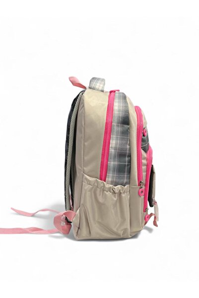Epod Boys / Girls Middle School Wide Pocketed Patterned 5 Pocket School, Back, Backpack