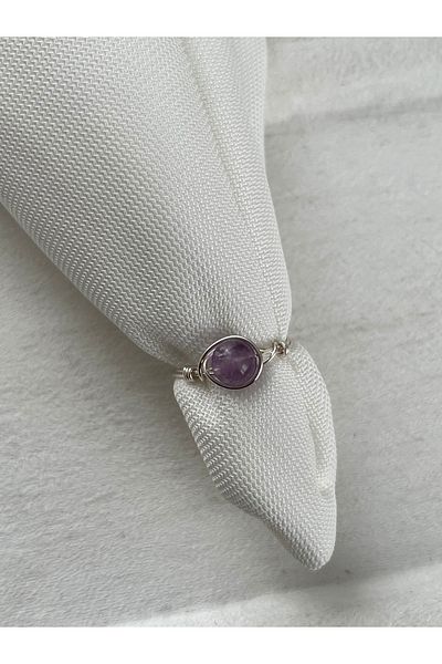 Pel Design Ametrine Stone Silver Color Wire Ring Handmade