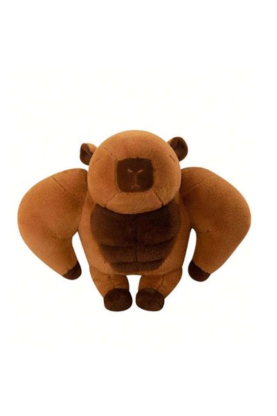 victiny Capibara halterofil, Plush Toy, VICTINY® brown, 35/40 cm /premium quality