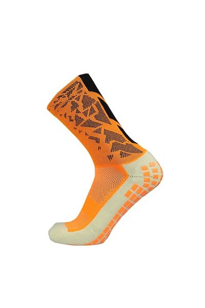 OEM Sport Socks, Anti-Slip, Professional, Football, Handball, Volleyball, Orange-Black, One Size