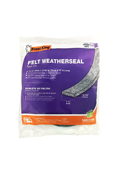 FROST KING مانع تسرب الطقس المصنوع من اللباد المثبت بالمسامير مقاس 1-1/4 بوصة...