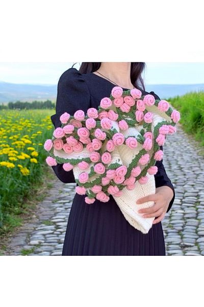 Charme Elegant Hand Knitted Bouquet Shawl