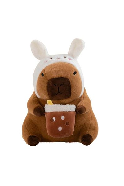 victiny Plush Toy Capybara with Cup VICTINY ® Brown 23 cm