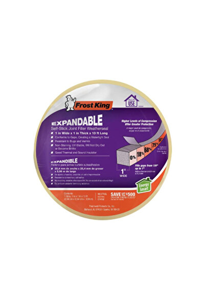 FROST KING حشوة وصل ذاتية اللصق قابلة للتمدد ومقاومة للعوامل الجوية مقاس 1 بو...