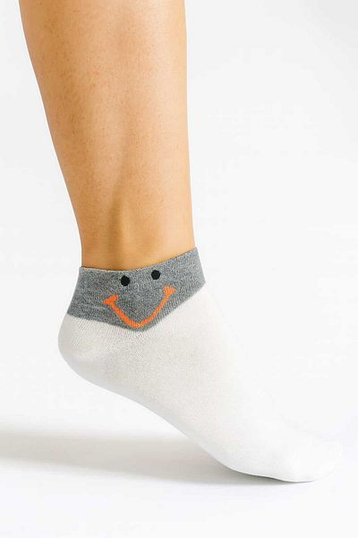 NESA 3' Pair of Different Patterned Women's Booties Socks Flexible - Cat*Smile*Line*Heart*Melody*Star Patterned