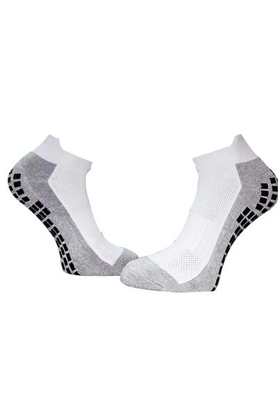 OEM Short Anti-Slip Sports Socks, Professional, Football, Handball, Volleyball, Grip on Sole, White, One
