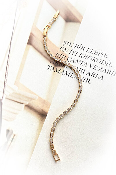 roshel Çelik Damla Su Yolu Bileklik Altın Kaplama