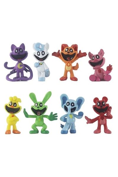 victiny Set 8 Figurine VICTINY ® CatNap Smiling Critters, 10 cm