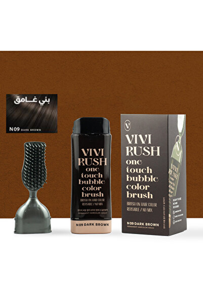 VIVI RUSH فيفي رش صبغه شعر بنى غامق مع فرشاه 100ملل