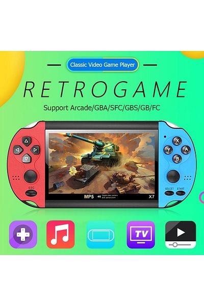 FOXMAG24 GamePlayer Console, 8 GB, 1000 installed games, 4.3 inch