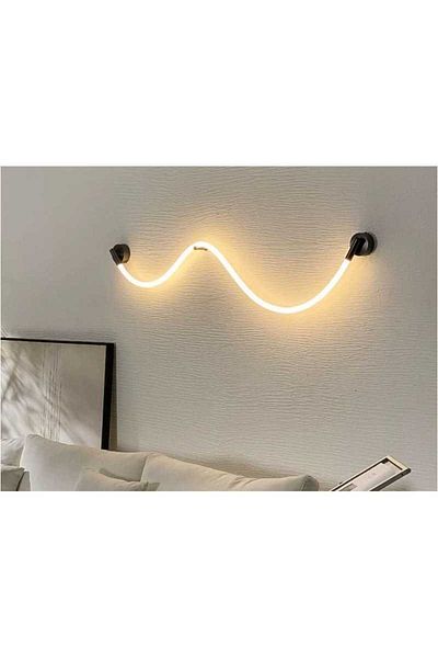 Jiju Tubular wall light, 33 W, 158cm Soft optical silicone, Woven texture, Adjustable .3 Functions